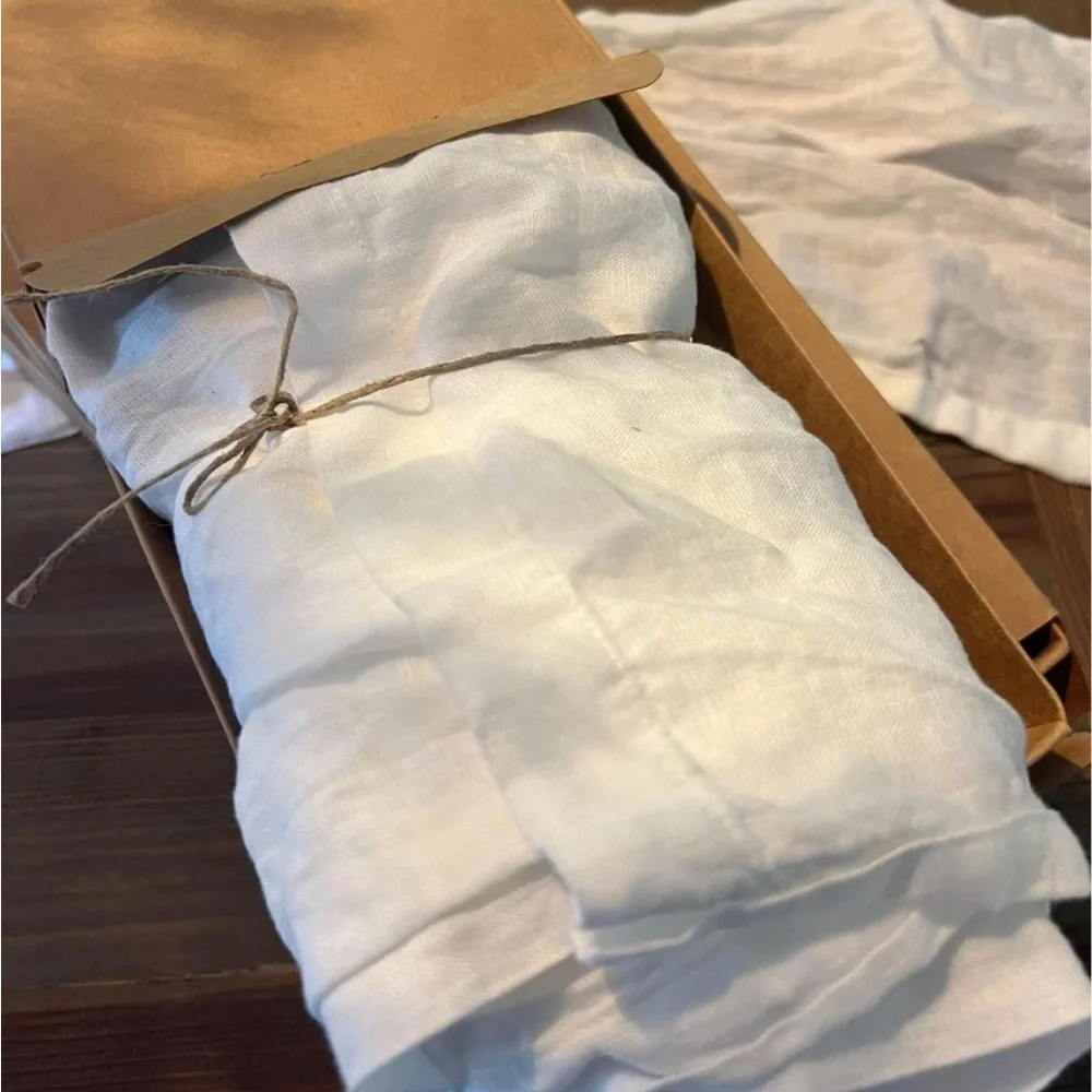 Solino Home White Linen Table Runner 14x120/6 Avail.